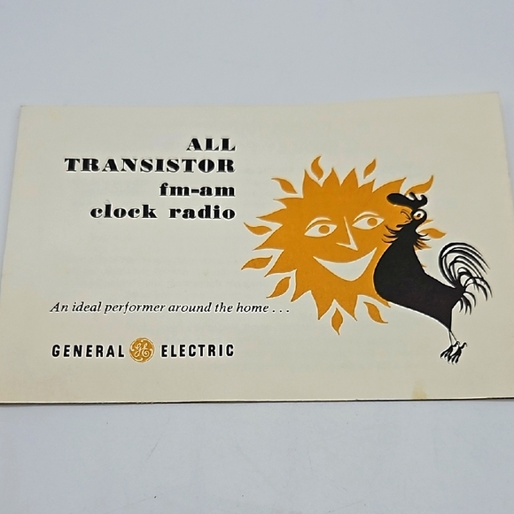 💛 1954 Vintage GE Transistor FM-AM Clock Radio Paperwork Ephemera - Picture 5 of 10